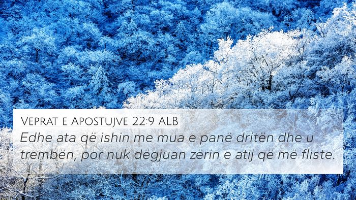 Veprat e Apostujve 22:9 ALB Bible Verse Image