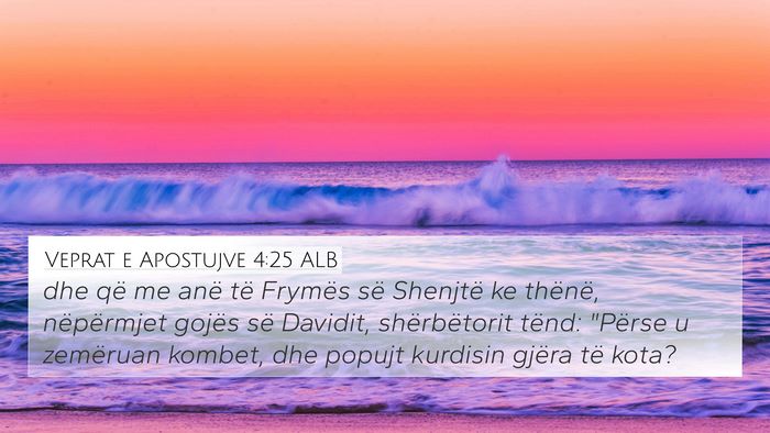 Veprat e Apostujve 4:25 ALB Bible Verse Image