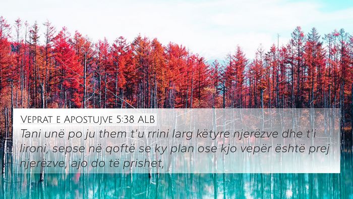 Veprat e Apostujve 5:38 ALB Bible Verse Image