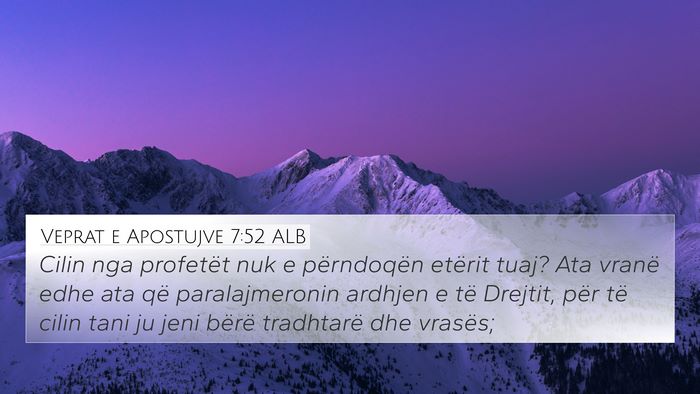 Veprat e Apostujve 7:52 ALB Bible Verse Image