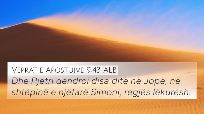 Veprat e Apostujve 9:43 ALB Bible Verse Image
