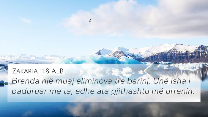 Zakaria 11:8 ALB Bible Verse Image