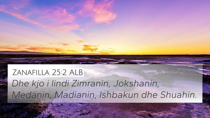 Zanafilla 25:2 ALB Bible Verse Image