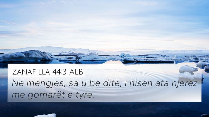 Zanafilla 44:3 ALB 4K Wallpaper - Në mëngjes, sa u bë ditë, i nisën ata - 4K Wallpaper Bible Verse