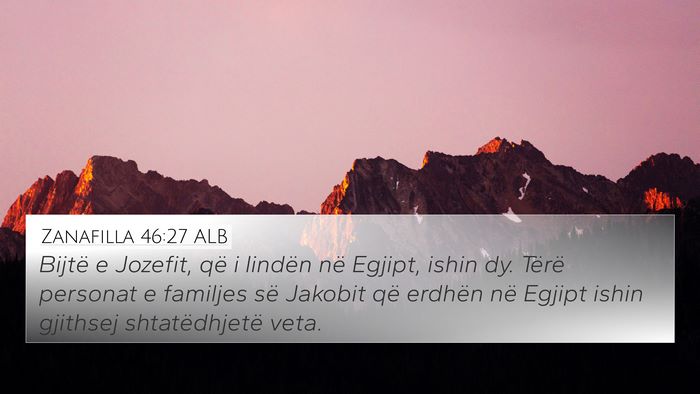 Zanafilla 46:27 ALB Bible Verse Image