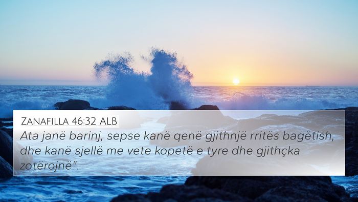 Zanafilla 46:32 ALB 4K Wallpaper - Ata janë barinj, sepse kanë qenë gjithnjë - 4K Wallpaper Bible Verse