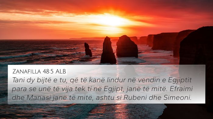 Zanafilla 48:5 ALB Bible Verse Image