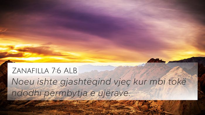 Zanafilla 7:6 ALB 4K Wallpaper - Noeu ishte gjashtëqind vjeç kur mbi tokë - 4K Wallpaper Bible Verse