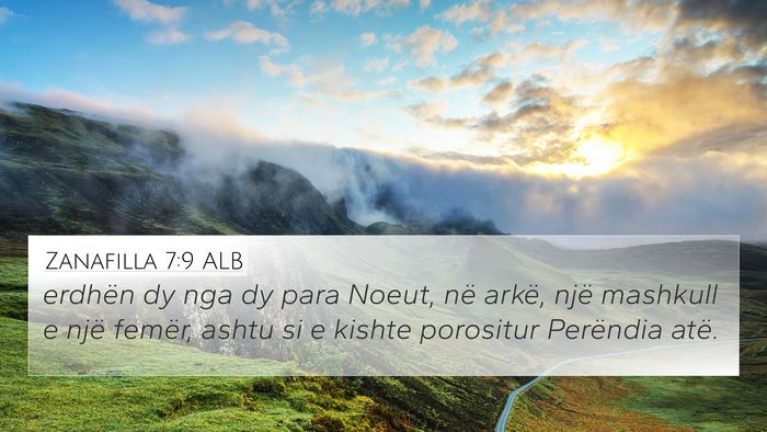 Zanafilla 7:9 ALB 4K Wallpaper - erdhën dy nga dy para Noeut, në arkë, një - 4K Wallpaper Bible Verse