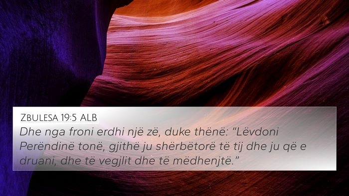 Zbulesa 19:5 ALB Bible Verse Image