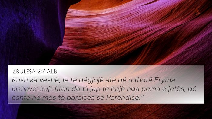 Zbulesa 2:7 ALB Bible Verse Image