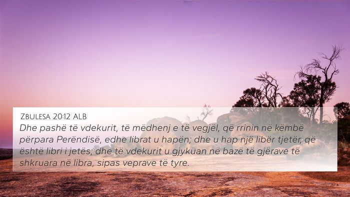Zbulesa 20:12 ALB Bible Verse Image