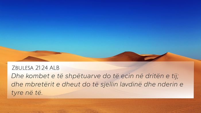 Zbulesa 21:24 ALB Bible Verse Image