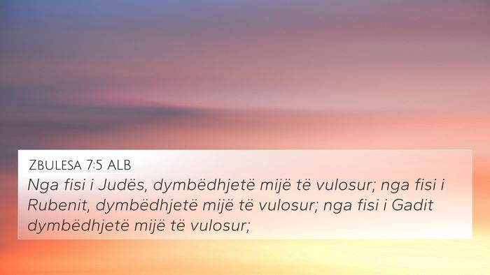 Zbulesa 7:5 ALB Bible Verse Image