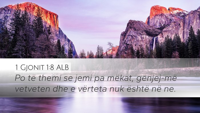 1 Gjonit 1:8 ALB Bible Verse Image