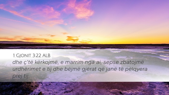1 Gjonit 3:22 ALB Bible Verse Image