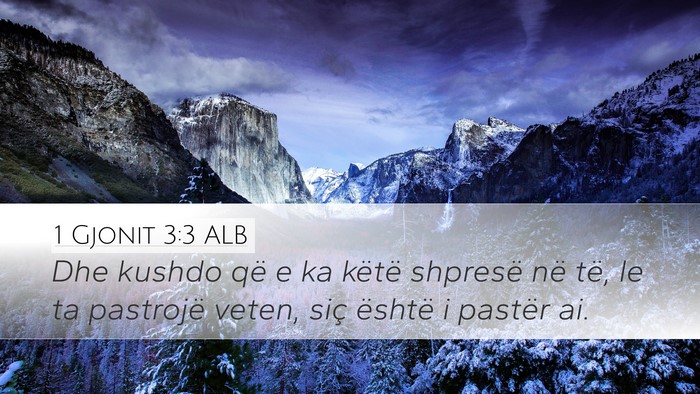 1 Gjonit 3:3 ALB Bible Verse Image