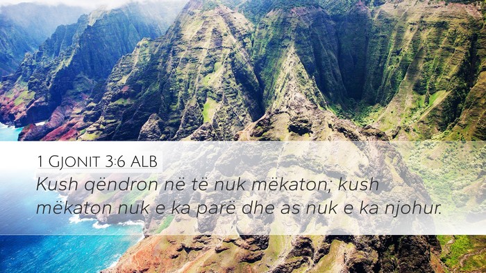 1 Gjonit 3:6 ALB Bible Verse Image