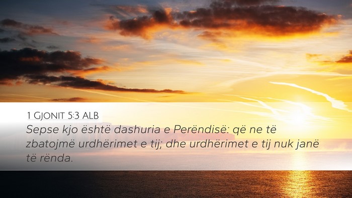 1 Gjonit 5:3 ALB Bible Verse Image