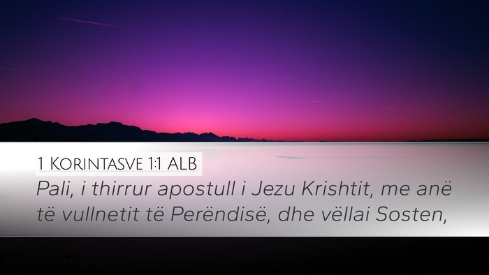 1 Korintasve 1:1 ALB Bible Verse Image
