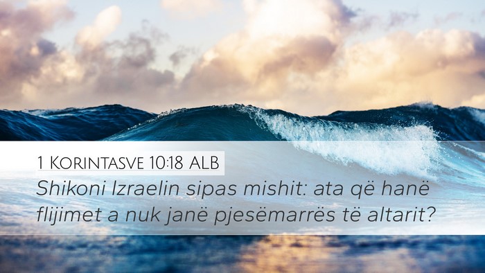 1 Korintasve 10:18 ALB Bible Verse Image