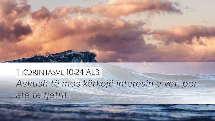 1 Korintasve 10:24 ALB Bible Verse Image