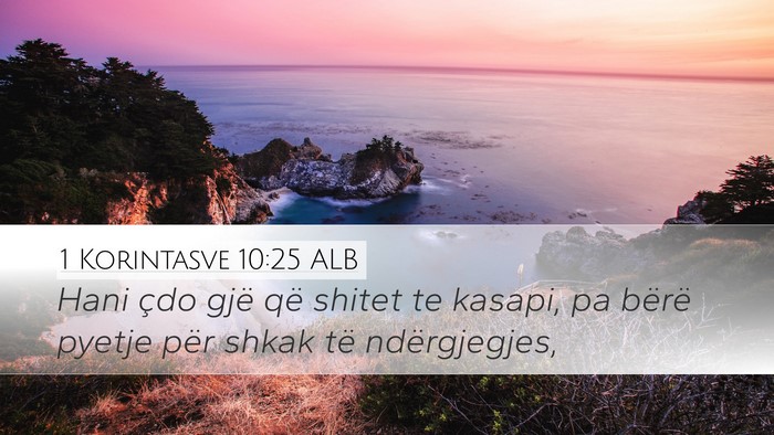 1 Korintasve 10:25 ALB Bible Verse Image