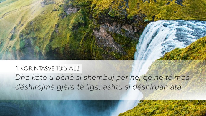 1 Korintasve 10:6 ALB Bible Verse Image