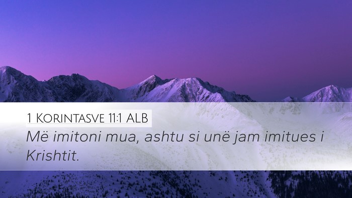 1 Korintasve 11:1 ALB Bible Verse Image