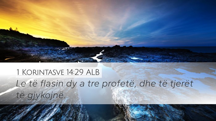 1 Korintasve 14:29 ALB Bible Verse Image