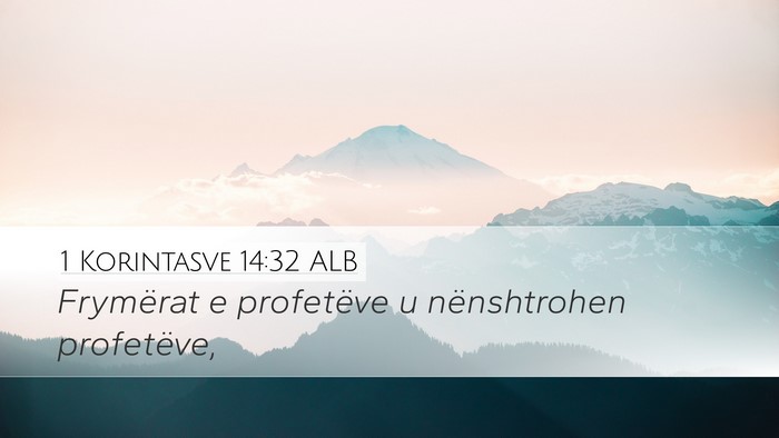 1 Korintasve 14:32 ALB Bible Verse Image