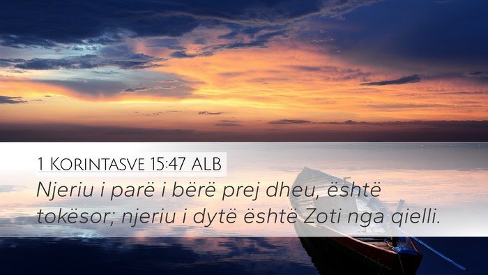 1 Korintasve 15:47 ALB Bible Verse Image
