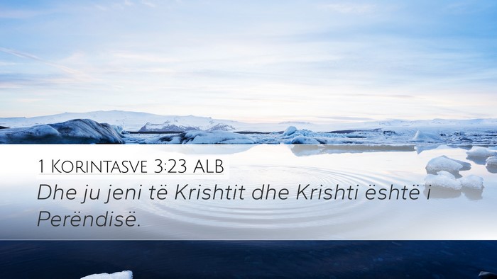 1 Korintasve 3:23 ALB Bible Verse Image