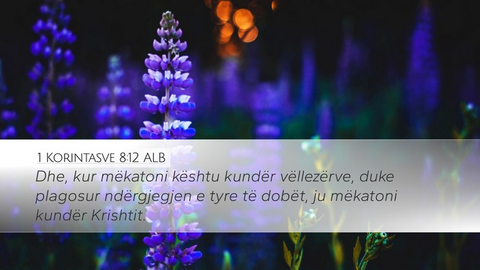 1 Korintasve 8:12 ALB Bible Verse Image