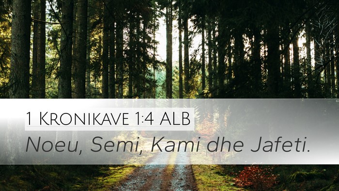 1 Kronikave 1:4 ALB Bible Verse Image