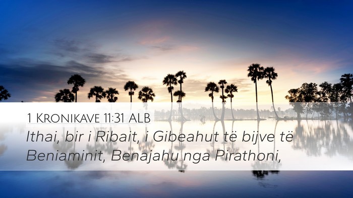 1 Kronikave 11:31 ALB Bible Verse Image