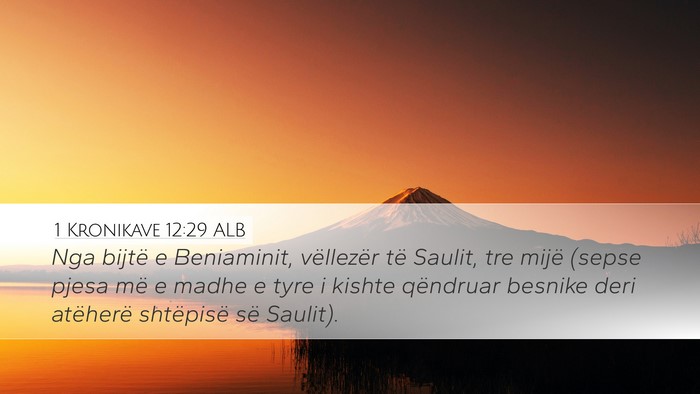 1 Kronikave 12:29 ALB Bible Verse Image