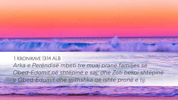 1 Kronikave 13:14 ALB Bible Verse Image