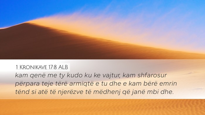 1 Kronikave 17:8 ALB Bible Verse Image