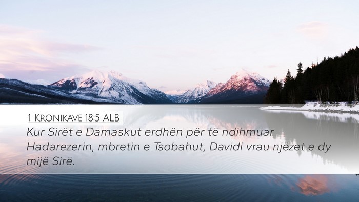 1 Kronikave 18:5 ALB Bible Verse Image