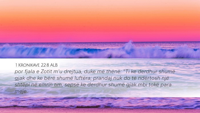 1 Kronikave 22:8 ALB Bible Verse Image