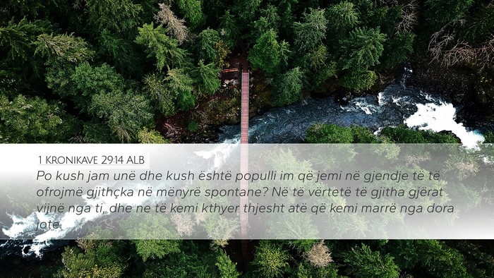 1 Kronikave 29:14 ALB Bible Verse Image