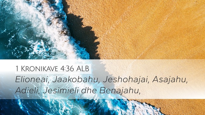 1 Kronikave 4:36 ALB Desktop Wallpaper - Elioneai, Jaakobahu, Jeshohajai, Asajahu, Adieli, - Desktop Bible Verse Wallpaper
