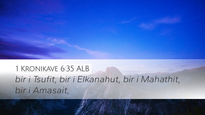 1 Kronikave 6:35 ALB Bible Verse Image