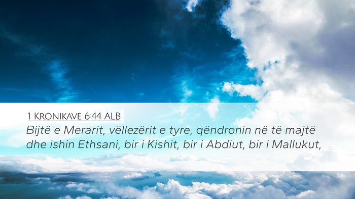 1 Kronikave 6:44 ALB Bible Verse Image