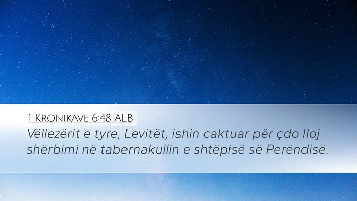 1 Kronikave 6:48 ALB Bible Verse Image