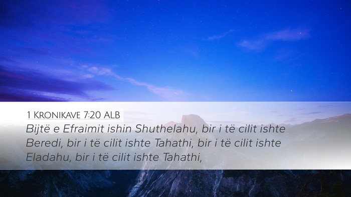1 Kronikave 7:20 ALB Bible Verse Image