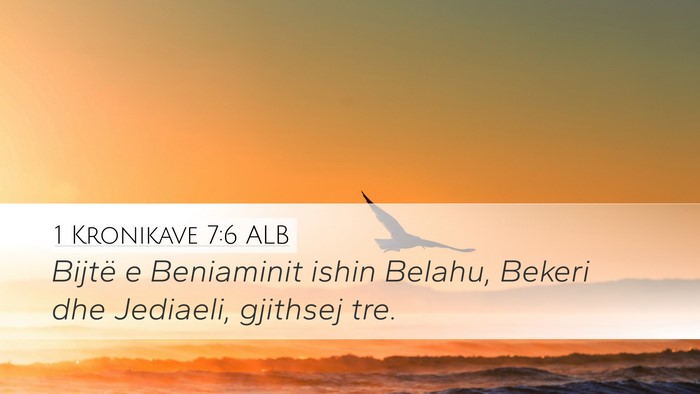 1 Kronikave 7:6 ALB Bible Verse Image