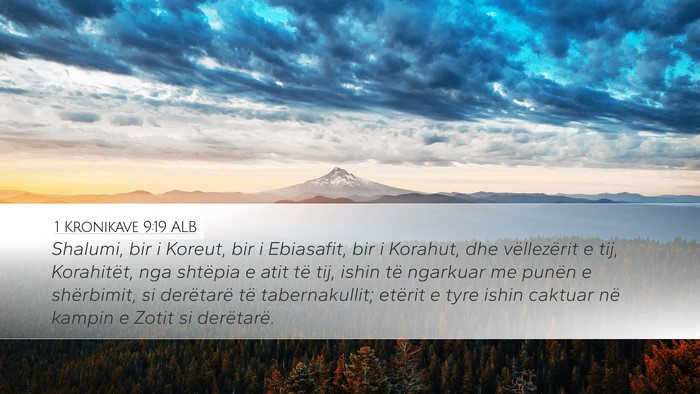 1 Kronikave 9:19 ALB Bible Verse Image