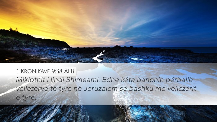 1 Kronikave 9:38 ALB Bible Verse Image